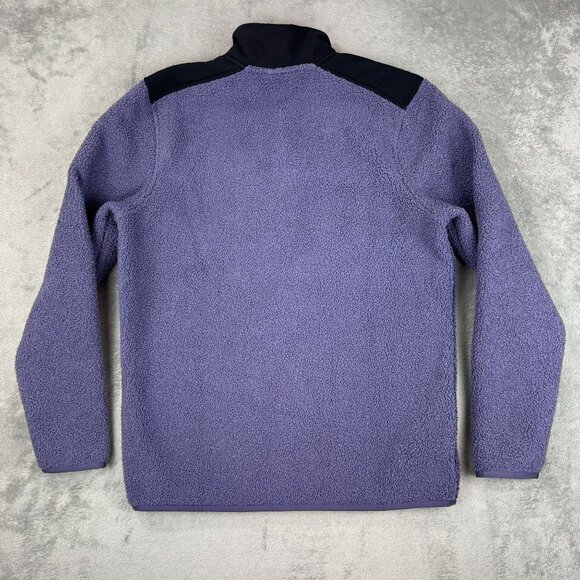 UNDER ARMOUR Golf Mens Fleece Pile Sweater Pullover Jacket Snap-T Neck Purple M - Picture 4 of 7